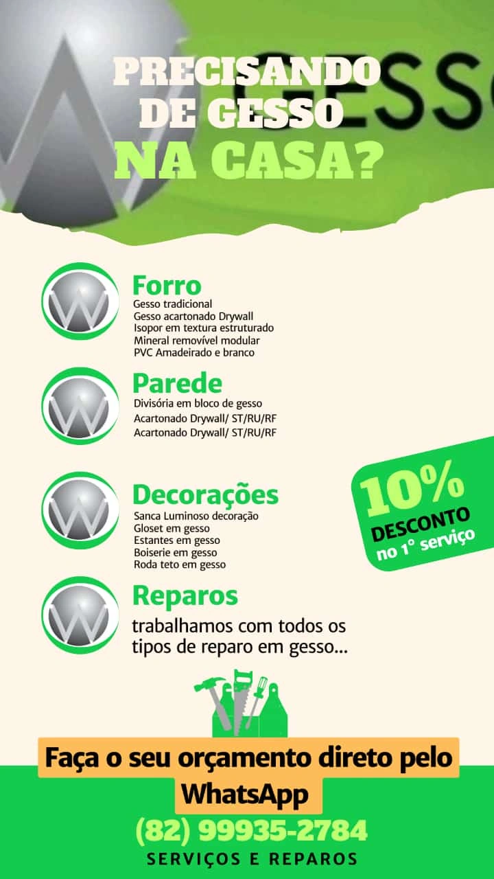 Visite nossa canal YouTube/gesso e decoração 
